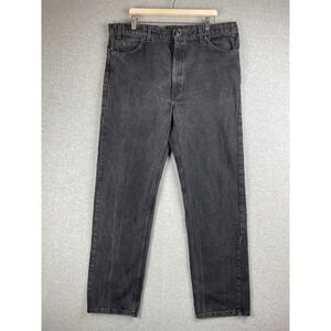 Vintage Levis 505 Jean 42x33 Black Orange Tab Straight Leg Denim 90s